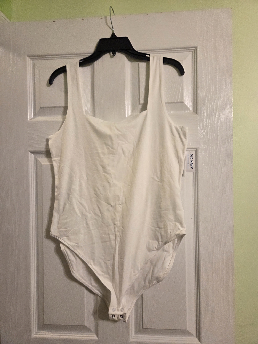 Old Navy White Scoop-Front Bodysuit